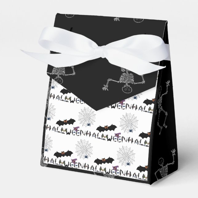 Ballotins Boîtes de traitement noir et blanc d'Halloween pou (Verso)