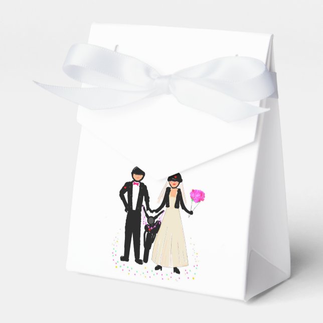 Ballotins Boîtes favorites pour le mariage de motard (Verso)