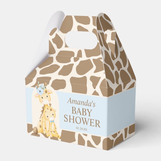Ballotins Boîtier Baby shower Giraffe (Verso)