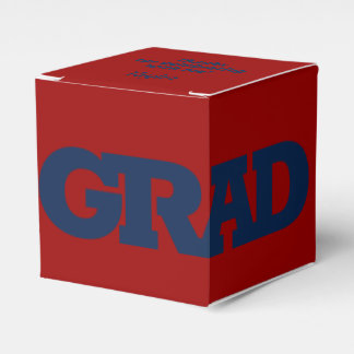 Ballotins Bold GRAD Blue sur Dark Red Graduation Party