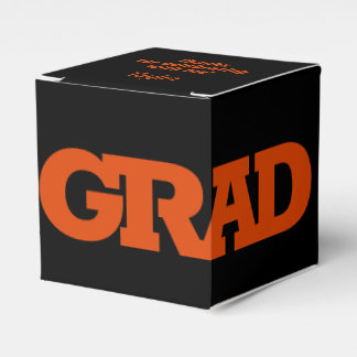 Ballotins Bold GRAD Orange et Black Graduation Party