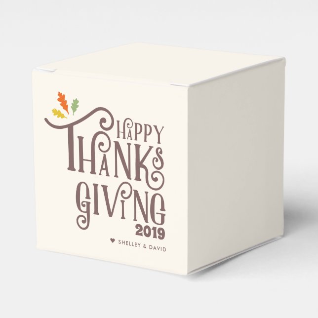 Ballotins Bon thanksgiving | Feuilles automnales (Verso)