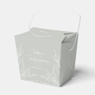 Ballotins Bon thanksgiving Motif Sage Green Leaf