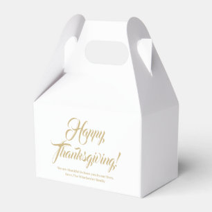 Ballotins Bon thanksgiving or blanc script personnalisé text