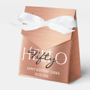 Ballotins Bonjour 50e anniversaire Elegant Calligraphie Rose