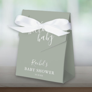Ballotins Bonjour Baby Shower Genre Neutre Boho Vert Sauge