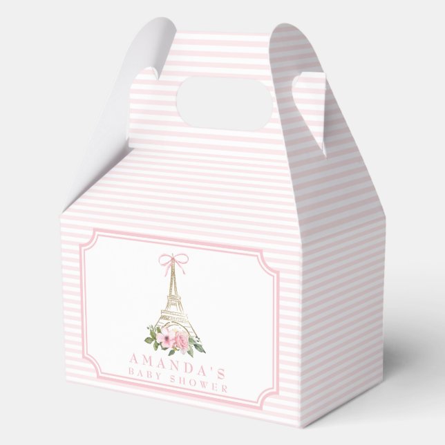 Ballotins Bonjour Bebe Paris Baby shower Eiffel rose françai (Recto)