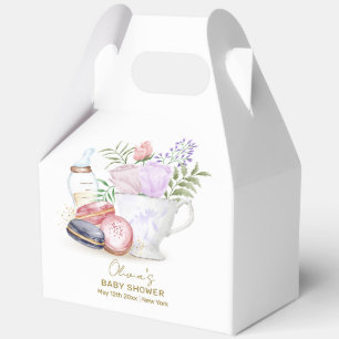 Ballotins Bonjour Floral Macarons Milk Tea Baby shower