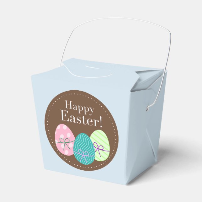 Ballotins Bonne Fête de Pâques Favoriser Box Avec Oeufs (Verso)