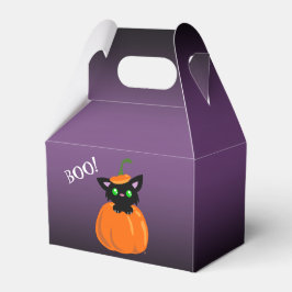 Ballotins BOO ! Chat dans un Ballotin Citrouille d'Halloween