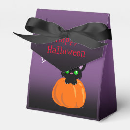 Ballotins BOO ! Chat dans un Ballotin Citrouille d'Halloween