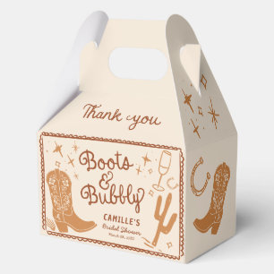 Ballotins Boots et Bulles Boîte de Faveur de Mariage Occiden