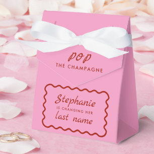Ballotins Bordure ondulée rose et rouge Pop le Champagne