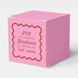 Ballotins Bordure ondulée rose et rouge Pop le Champagne