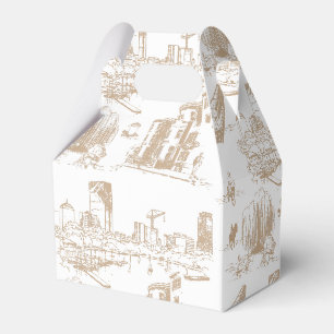 Ballotins Boston Toile Tan et blanc
