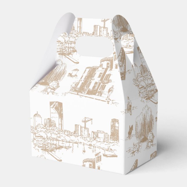 Ballotins Boston Toile Tan et blanc (Verso)