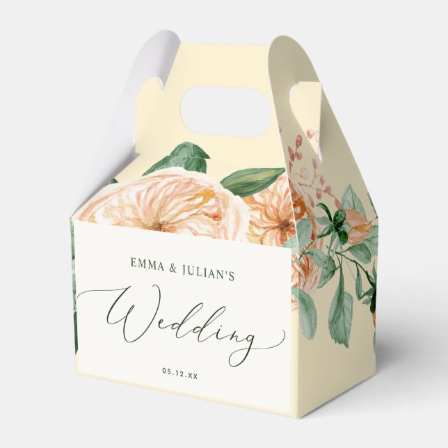 Ballotins Botanique Boho verdure Floral Jaune Mariage (Verso)
