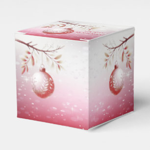 Ballotins Boule de Noël rose et décorative Boîte cadeau de N