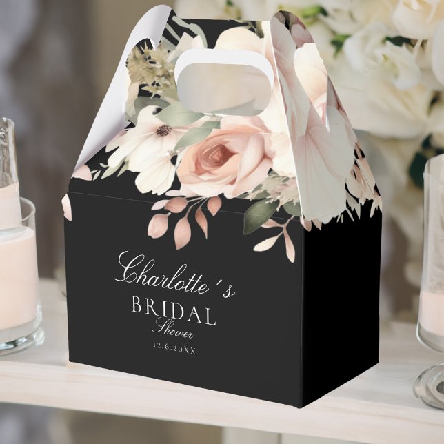Ballotins Bouquet de fleurs pastel élégant pour Baby Shower  (Elegant pastel flower bouquet Bridal Shower Favor Boxes)