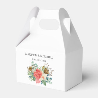 Ballotins Bouquet de fleurs sauvages aquarelle rose Mariage