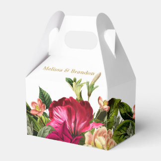 Ballotins Bourgogne Floral Vert Blanc Gold Party
