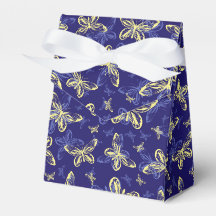 Bouton bleu et jaune mou Motif illustré