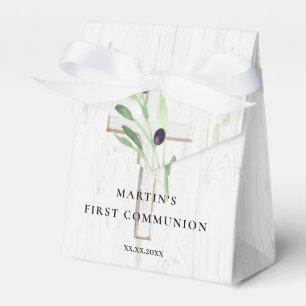 Ballotins Bouton d'olive croix de bois blanc Première commu