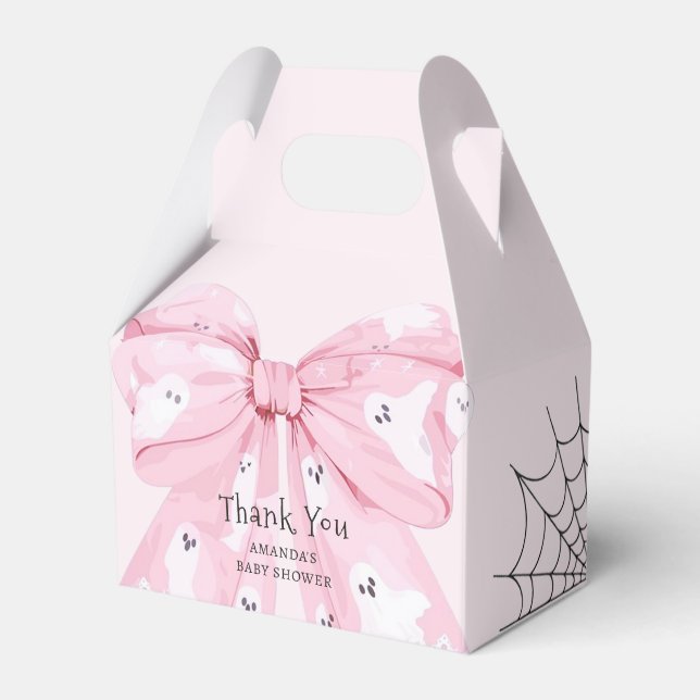Ballotins Bow Boo rose Halloween Baby shower Ballotin (Verso)