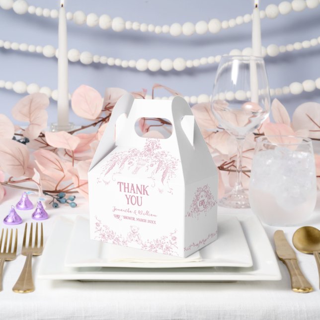 Ballotins Bow rose Floral Oh Girl Toile Baby shower (Mariage)