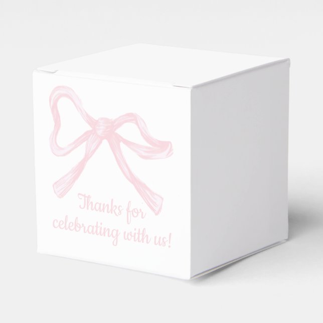 Ballotins Bow rose, ruban rose personnalisé (Verso)
