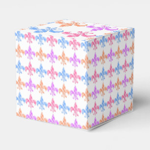 Ballotins Brad fleur de lis boîte de faveur de mariage color