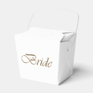 Ballotins Bride blanc & or script calligraphie élégant chic