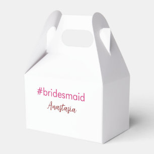 Ballotins Bridesmaid hashtag rose pâle ajouter nom tribu de