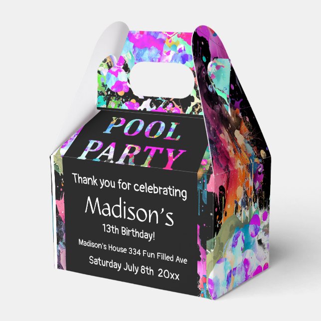 Ballotins Bright Pool Party Anniversaire, 13e anniversaire (Verso)
