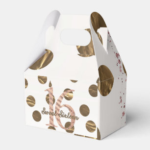 Ballotins Bronze Pois Rose Gold Anniversaire 16 Ans Douce