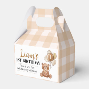 Ballotins Brown Teddy Bear Premier anniversaire Ballotin de 