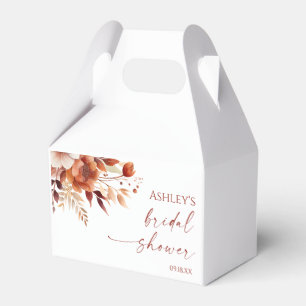 Ballotins Brun Bordeaux Rouille Fleurs Floral Mariage
