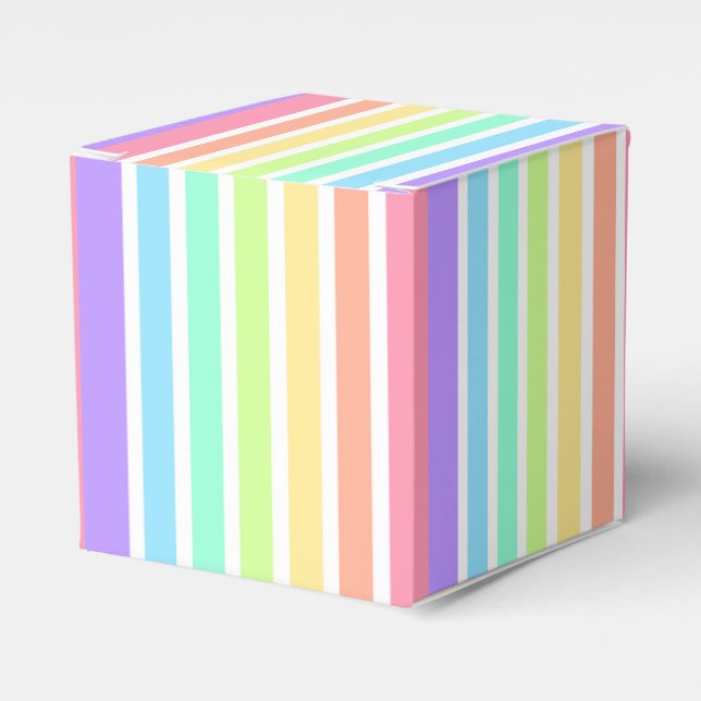 Ballotins Bubblegum arc-en-ciel et bandes blanches (Verso)
