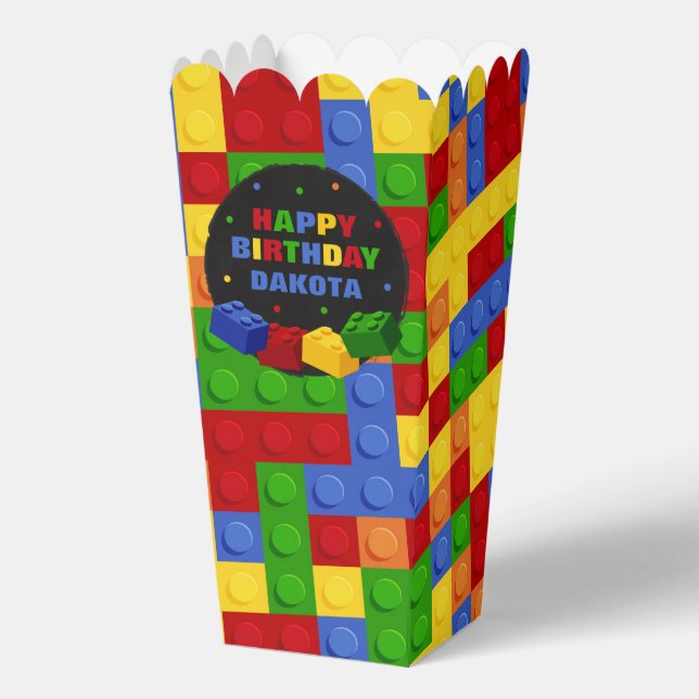 Ballotins Building Blocks Boy Birthday Brick Party Favor Box (Recto)