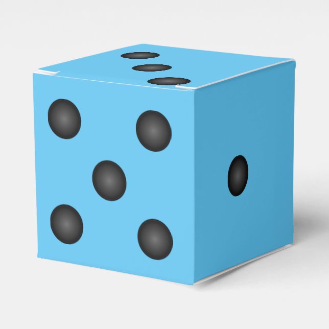 Ballotins Bunco Blue Dice ou Die Party Favoriser Box (Verso)