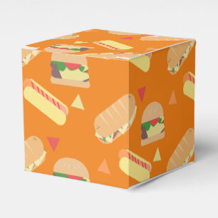 Ballotins Burger Hot Dog BBQ Nourriture Sandwich Fête Orange