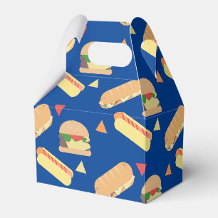 Ballotins Burger Hot Dog BBQ Sandwich Nourriture Fête Bleu