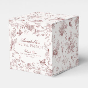 Ballotins Burgundy Toile Floral Ballotin de Brunch