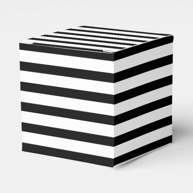 Ballotins Cadeau à rayures horizontales noires et blanches m (Verso)