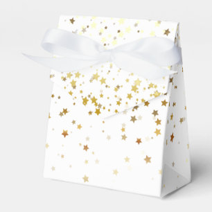 Ballotins Cadeau/Ballotin en Etoiles Blanches et Dorées