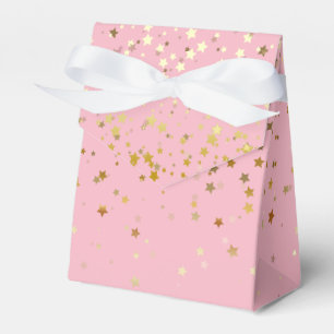 Ballotins Cadeau/Ballotin en rose et étoiles d'or