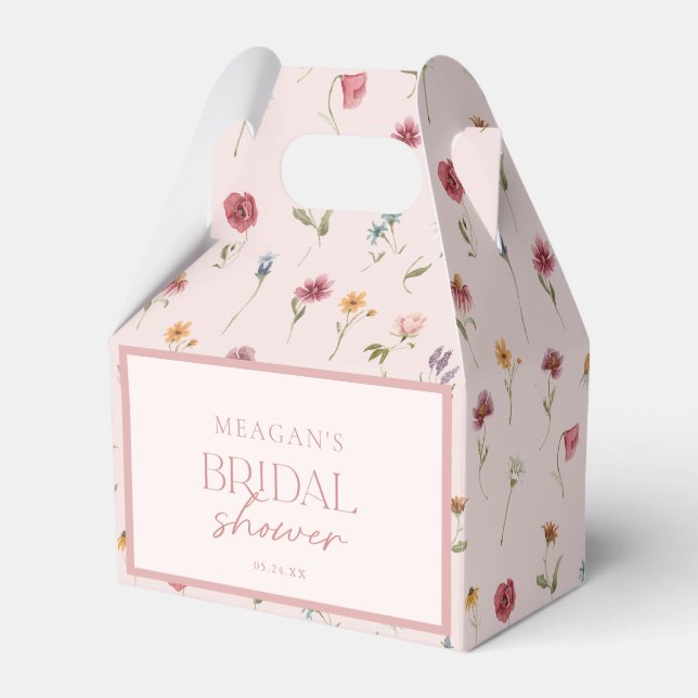 Ballotins Cadeau de Fête de Mariage Floral Rose Favori B (Verso)