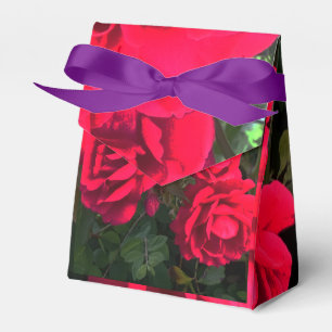 Ballotins Cadeau de fleur de rose rouge romantique 
