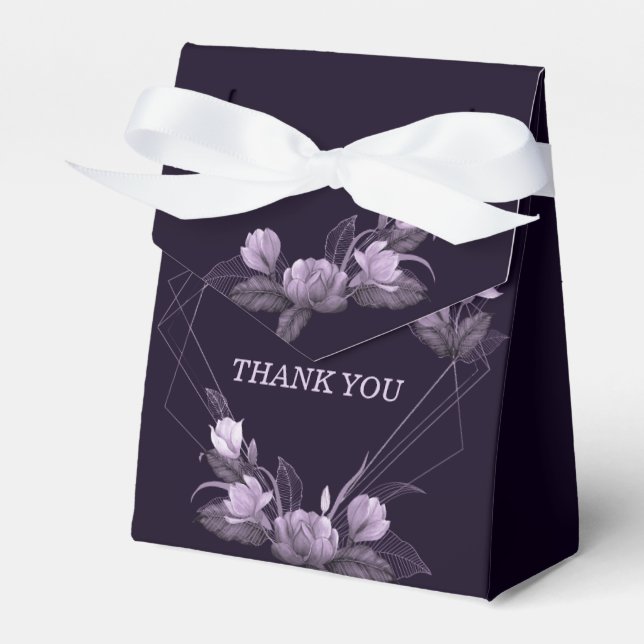 Ballotins Cadeau de groupe de mariage Violet floral géométri (Verso)