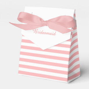 Ballotins Cadeau de mariage personnalisé rayures roses et bl